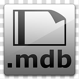 Glossy Standard  , gray and black .mdb icon transparent background PNG clipart