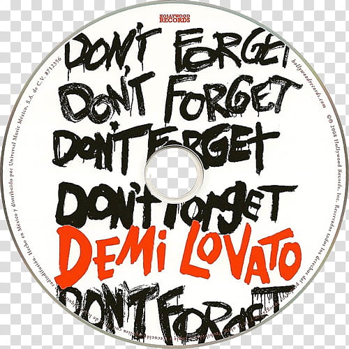 CD S, Demi Lovato Don't Forget album compact disc transparent background PNG clipart