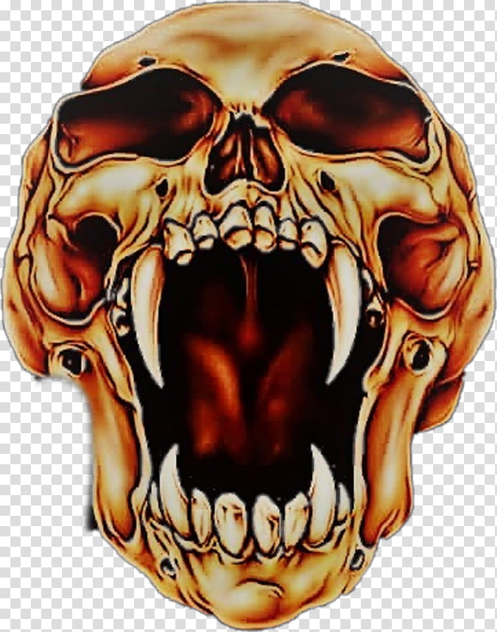 Open Mouth Drawing Skull