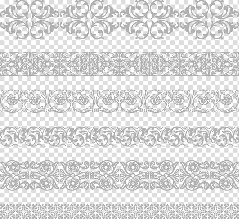 grey floral line transparent background PNG clipart