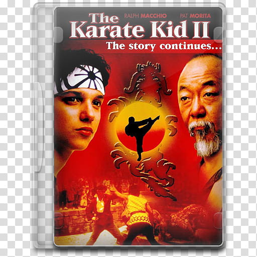 Movie Icon Mega , The Karate Kid, Part II, The Karate Kid ll cover illustration transparent background PNG clipart