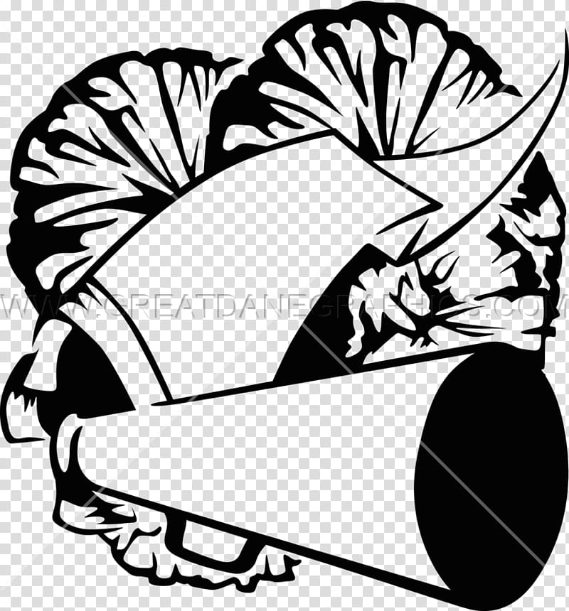 Drawing Black And White, Cheerleading, Pompom, Dance, Dance Squad, Black And White
, Headgear, Plant transparent background PNG clipart