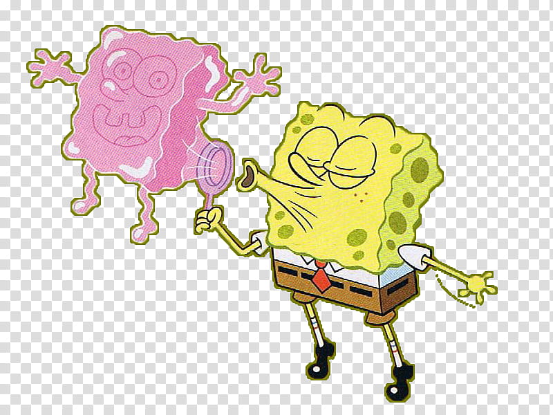 Sponje Bob Spongebob Blowing A Pink Spongebob Bubble Transparent Background Png Clipart Hiclipart