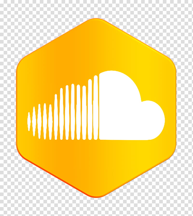 hexagon icon media icon polygon icon, Social Icon, Sound Icon, Soundcloud Icon, Speaker Icon, Yellow, Logo, Gesture transparent background PNG clipart