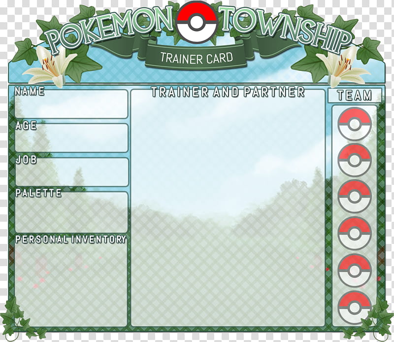 OLD Pokemon Township Trainer Card V, Pokemon Township poster transparent background PNG clipart