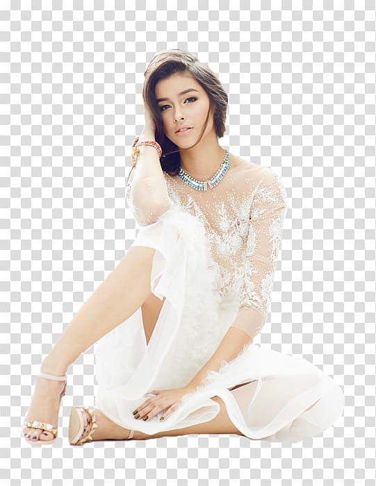Liza Soberano, Liza Soberano wearing lace dress transparent background PNG clipart