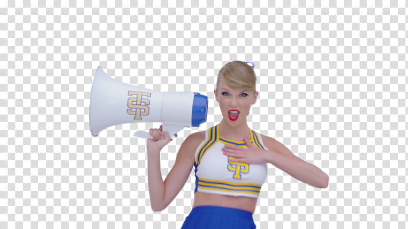Taylor Swift Shake It Off, Taylor Swift holding white megaphone transparent background PNG clipart