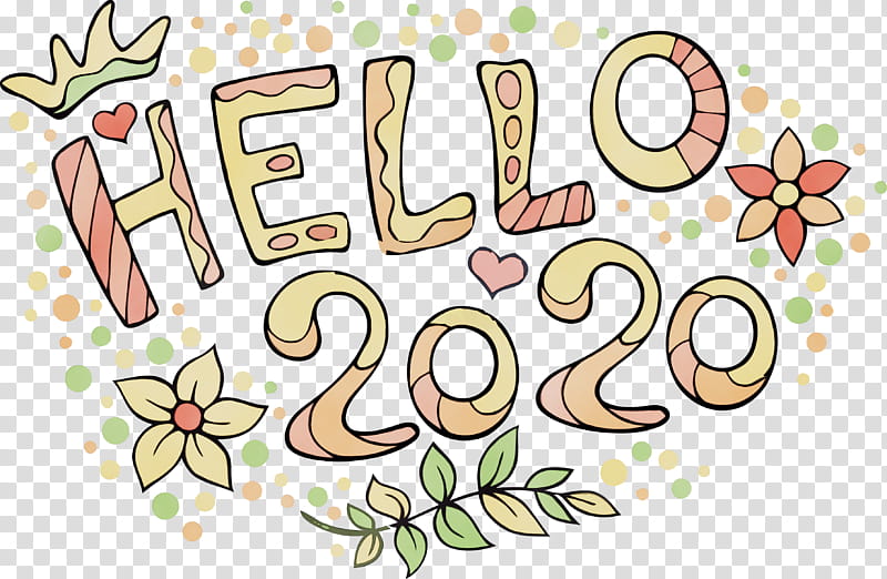 text font plant calligraphy, Happy New Year 2020, New Years 2020, Watercolor, Paint, Wet Ink transparent background PNG clipart