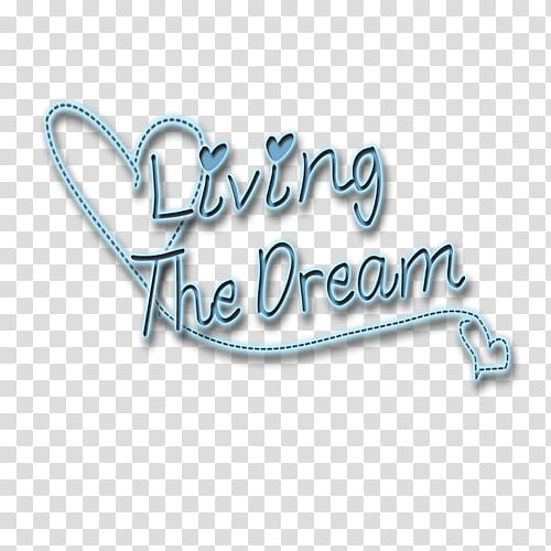 Super de recursos, blue living the dream text illustration transparent background PNG clipart