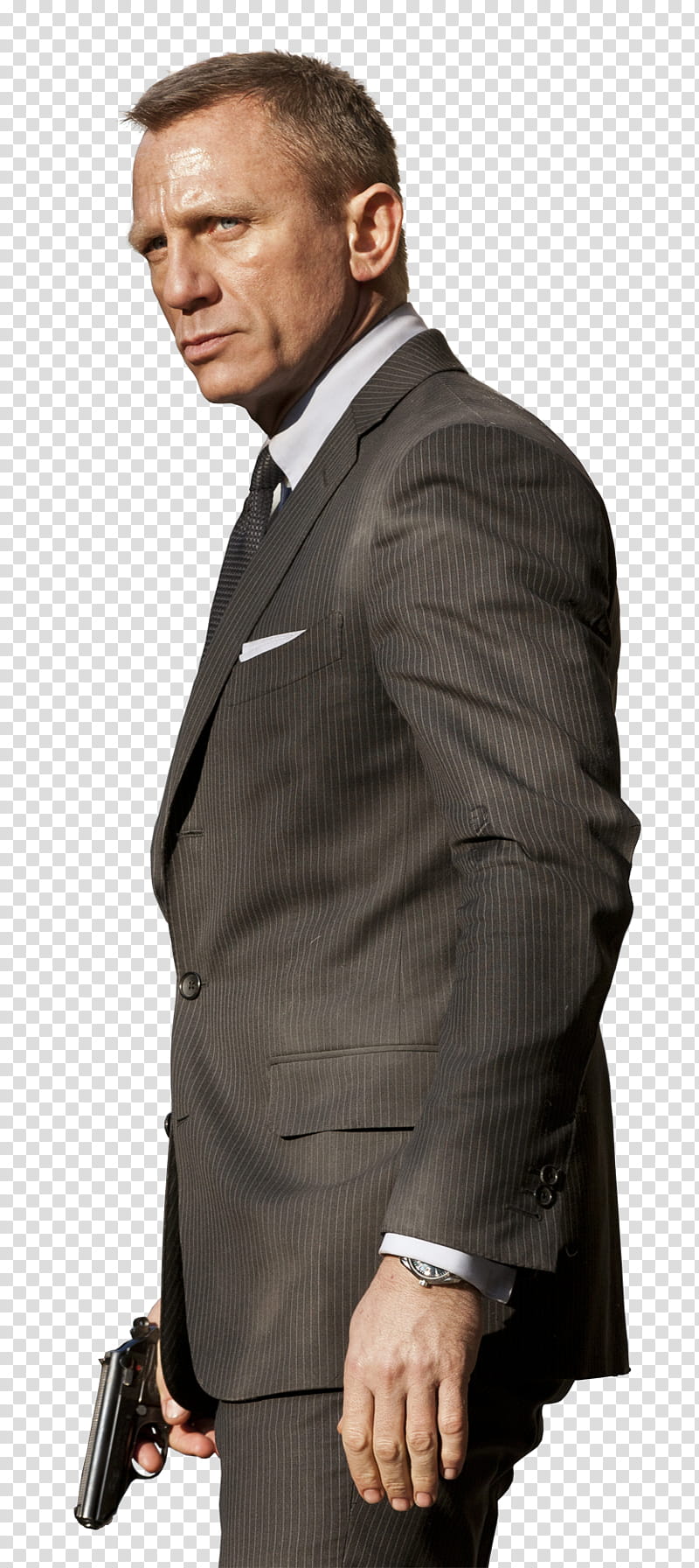 Skyfall James Bond , man wearing grey suit jacket transparent background PNG clipart