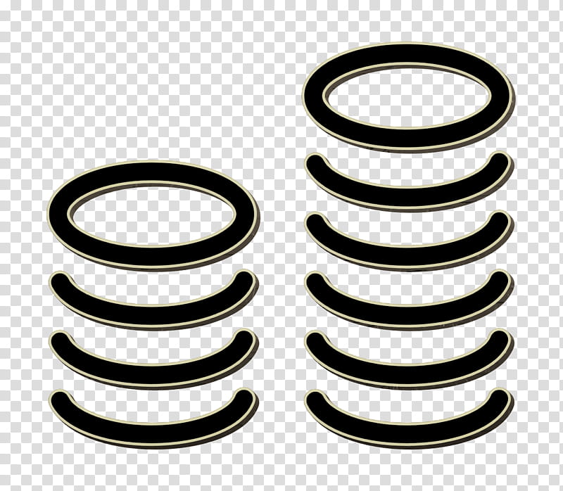 Money icon Ecommerce Set icon business icon, Coins Icon, Coil Spring, Auto Part, Suspension Part, Circle transparent background PNG clipart