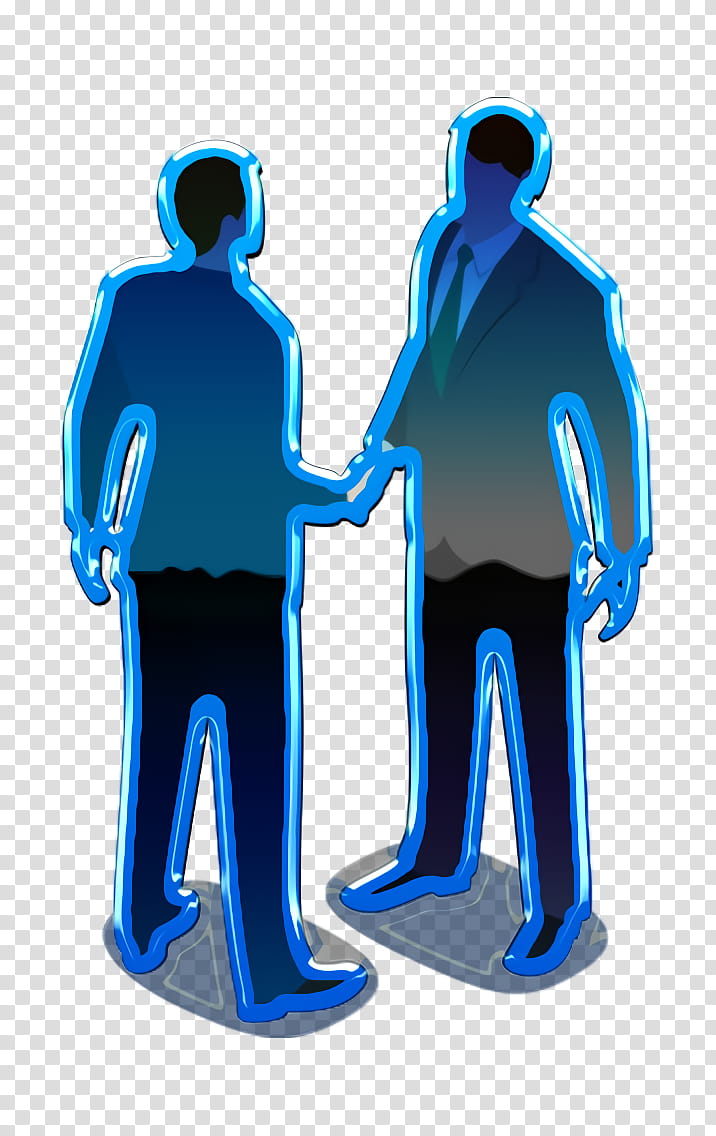 business icon businessman icon finance icon, Male Icon, Meeting Icon, People Icon, Standing Icon, Electric Blue, Gesture, Team transparent background PNG clipart