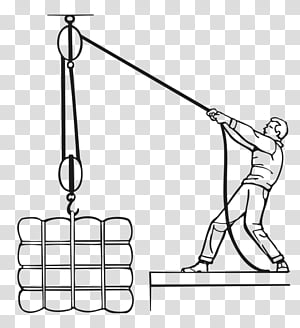Block And Tackle Black And White Pulley Hoist Rope Elevator Tool Rigging Axle Transparent Background Png Clipart Hiclipart