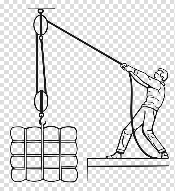 Block And Tackle Black And White, Pulley, Hoist, Rope, Elevator, Tool, Rigging, Axle transparent background PNG clipart