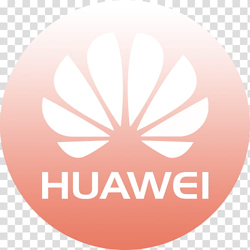 Huawei Logo, Pink M, Leaf, Plant, Circle, Emblem, Peach, Label transparent background PNG clipart