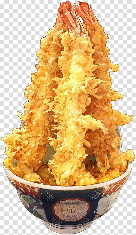 Junk Food, Tendon, Tempura, Shrimp, Restaurant, Rice, Cake, Deep Frying transparent background PNG clipart