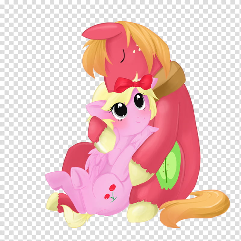 cherry and big mac, My Little Pony characters transparent background PNG clipart