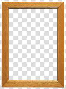 Frames Set Trasparent BG, rectangular brown wooden frame transparent background PNG clipart