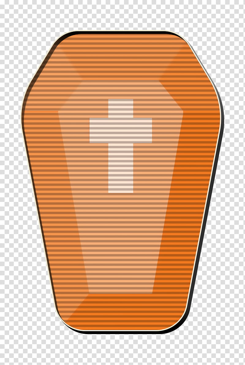 coffin icon dead icon grave icon, Halloween Icon, Holyday Icon, Orange, Symbol, Logo transparent background PNG clipart