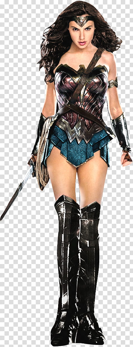 Gal Gadot as Wonder Woman transparent background PNG clipart