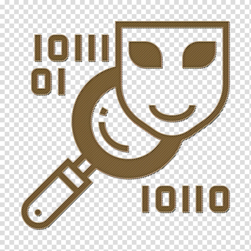 Cyber Crime icon Crime icon Spyware icon, Text, Smile, Logo, Emoticon, Line transparent background PNG clipart
