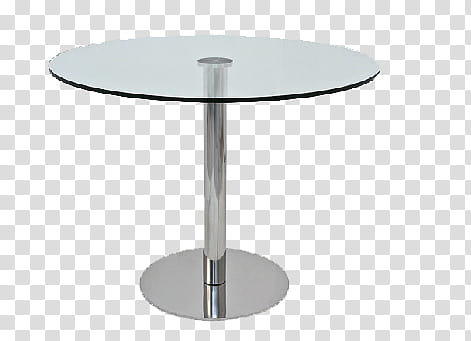 Round clear glass-top pedestal table transparent background PNG clipart