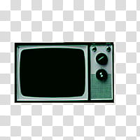 ONE, gray and black CRT TV transparent background PNG clipart