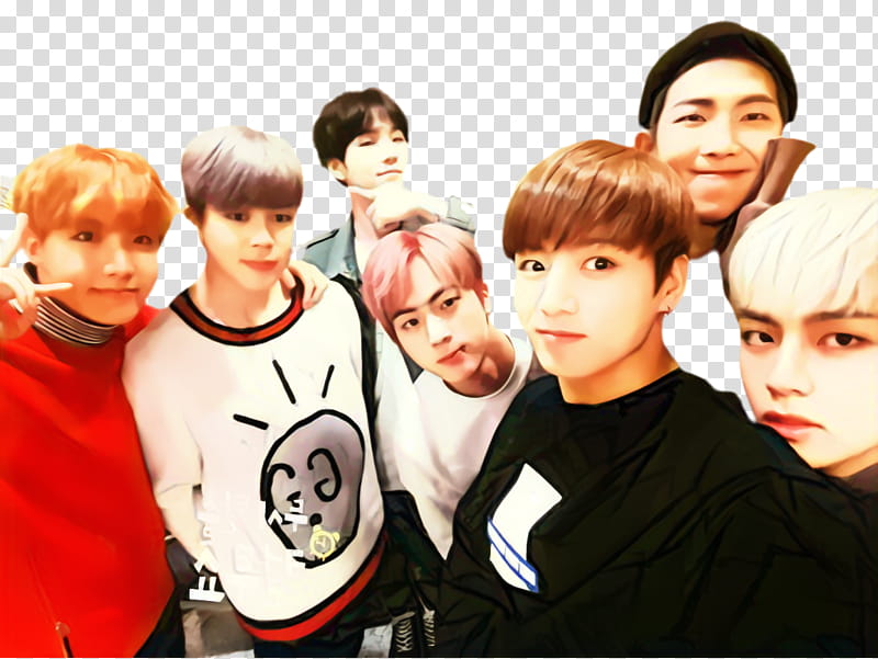 Group Of People, Bts, Hairstyle, Tshirt, Jungkook, Jimin, Suga, Jhope transparent background PNG clipart
