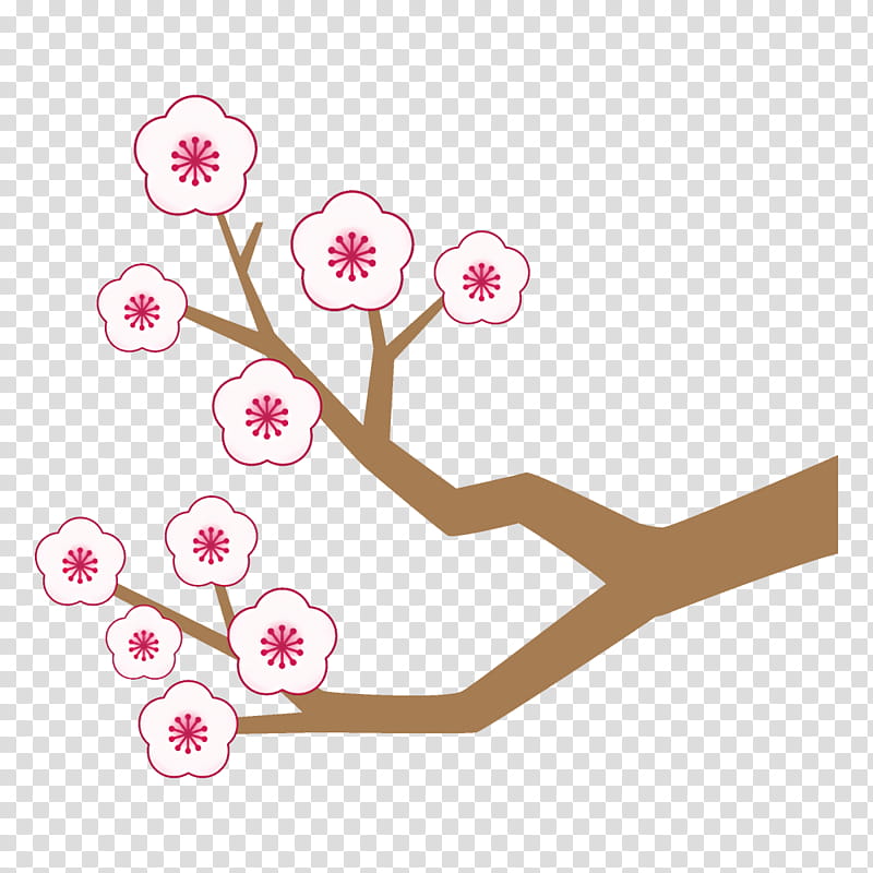 plum branch plum winter flower, Pink, Cherry Blossom, Plant transparent background PNG clipart