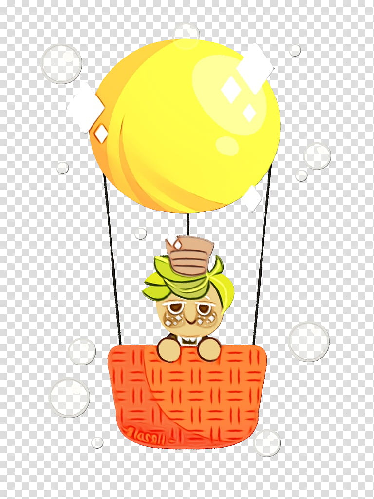 Hot Air Balloon Watercolor, Paint, Wet Ink, Yellow, Line, Meter, Cartoon, Orange transparent background PNG clipart