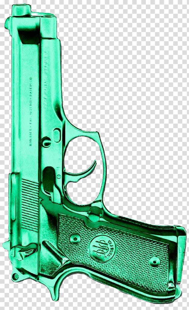 WEBPUNK , teal semi-automatic pistol transparent background PNG clipart