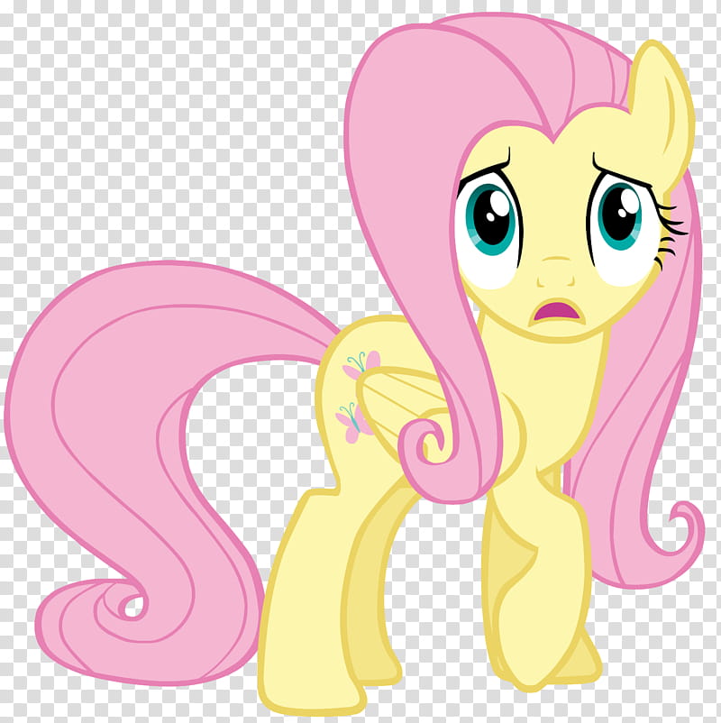 Frightened Fluttershy, yellow My Little Pony character illustration transparent background PNG clipart