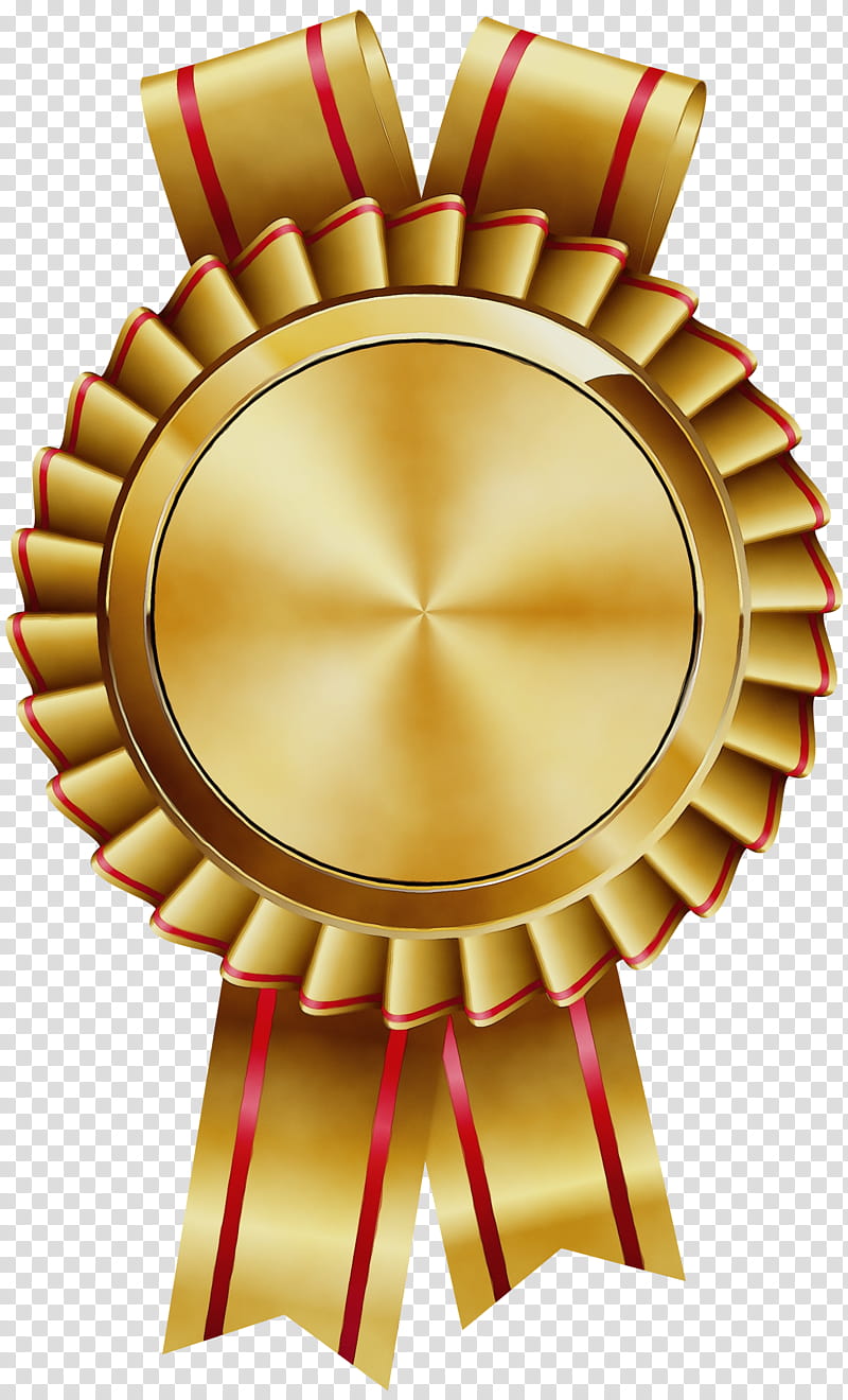 Cartoon Gold Medal, Badge, Music Recording Certification, Award, Trophy transparent background PNG clipart