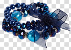 Bracelet set, beaded blue and teal bracelet transparent background PNG clipart