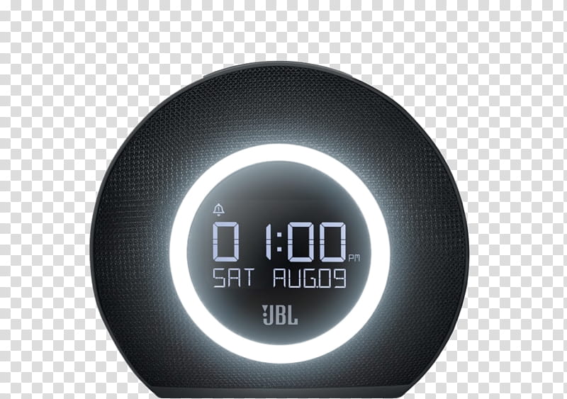 round black JBL digital clock transparent background PNG clipart