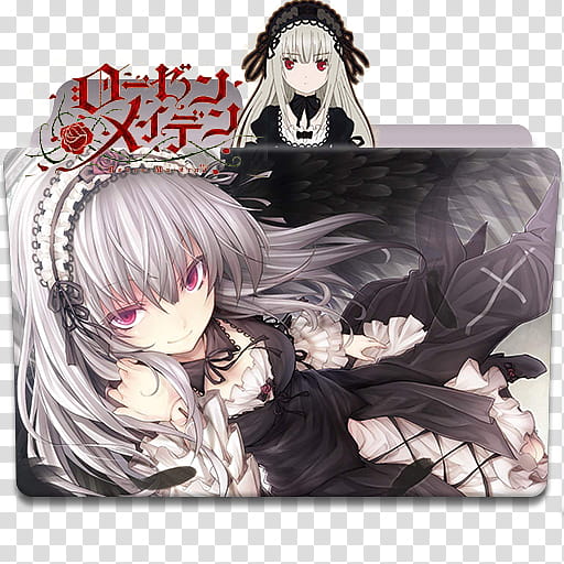 Anime Icon , Rozen Maiden  v, white haired girl anime character illustration transparent background PNG clipart