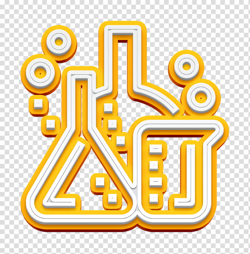 Education and Learning icon Laboratory icon Lab icon, Text, Yellow, Line, Logo, Symbol transparent background PNG clipart