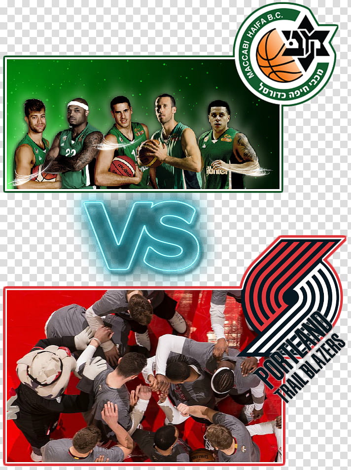 Basketball, Haifa, Portland, Maccabi Haifa Fc, Portland Trail Blazers, Spalding Nba Official Game Basketball, Team Sport, Advertising transparent background PNG clipart