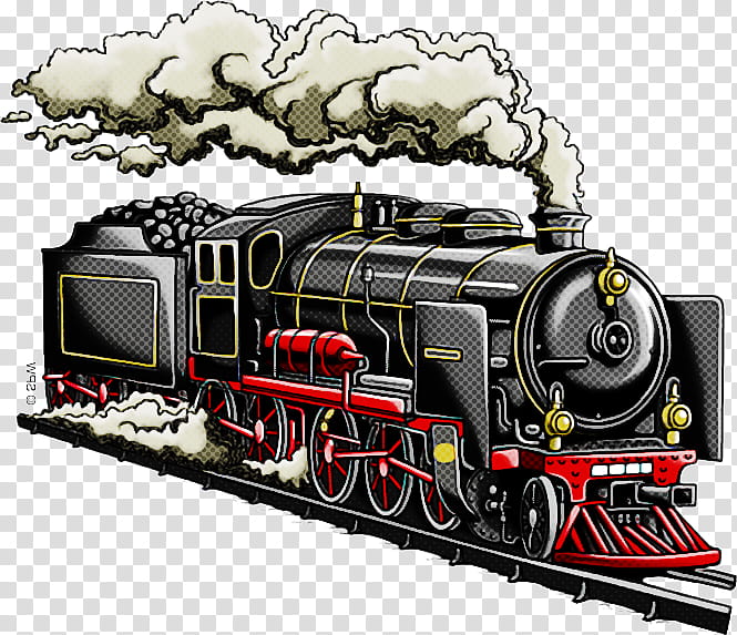 steam engine locomotive transport train vehicle, Railway, Railroad Car, Rolling transparent background PNG clipart