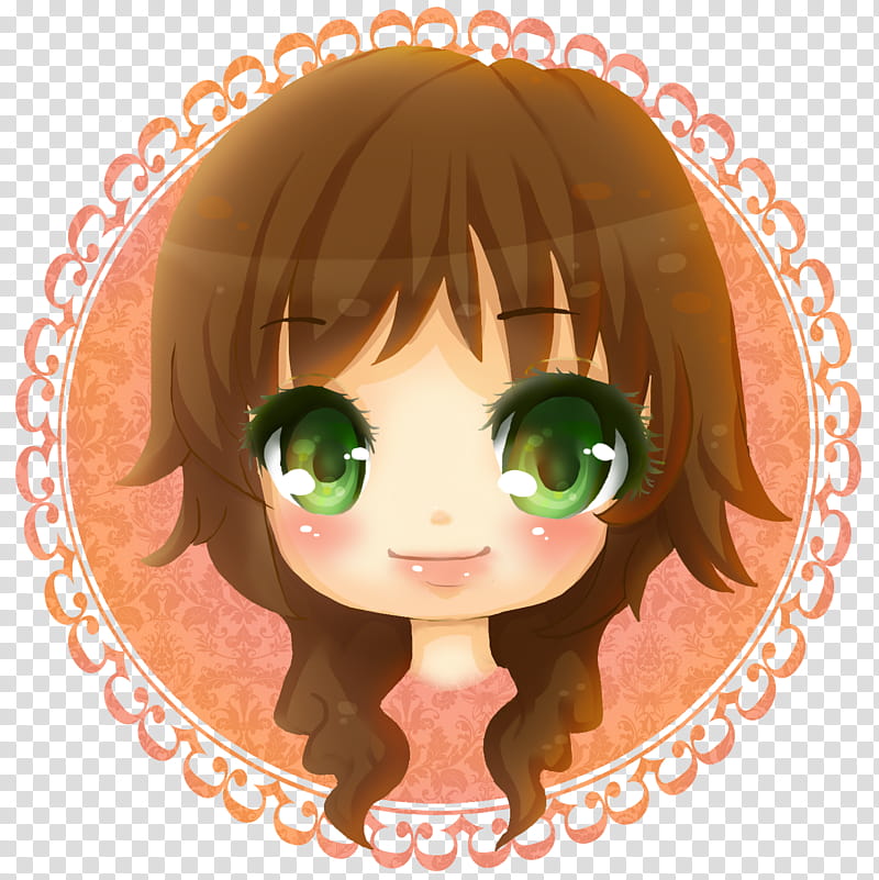 Olette Chibi, brown-haired girl with green eyes illustration transparent background PNG clipart