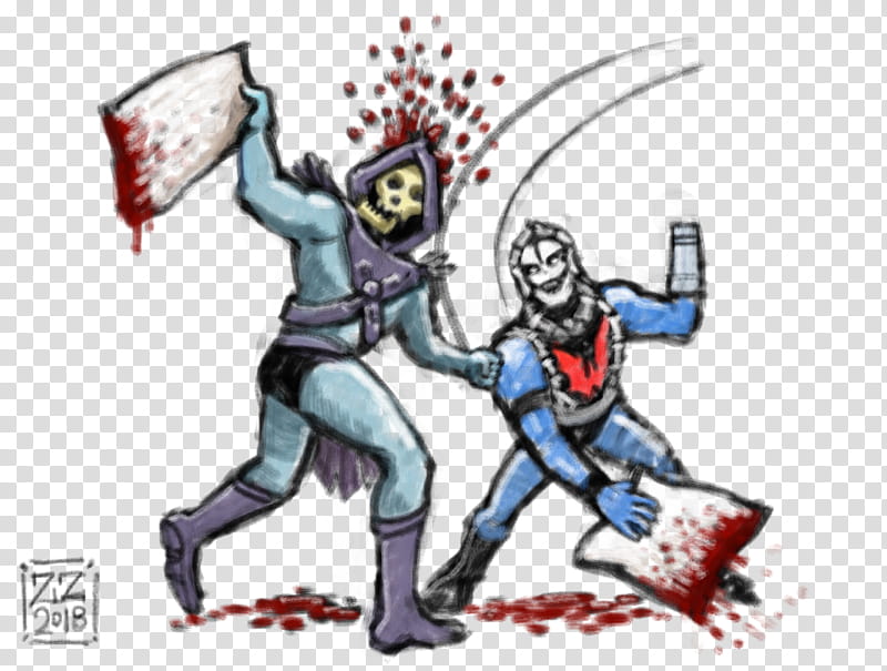 Draw Skeletor And Hordak Having A Pillow Fight transparent background PNG clipart