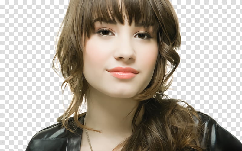 Laptop, Demi Lovato, Layered Hair, Bangs, Black Hair, Hair Coloring, Bob Cut, Brown Hair transparent background PNG clipart