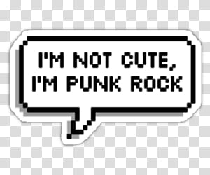 WEBPUNK , i'm not cute text transparent background PNG clipart