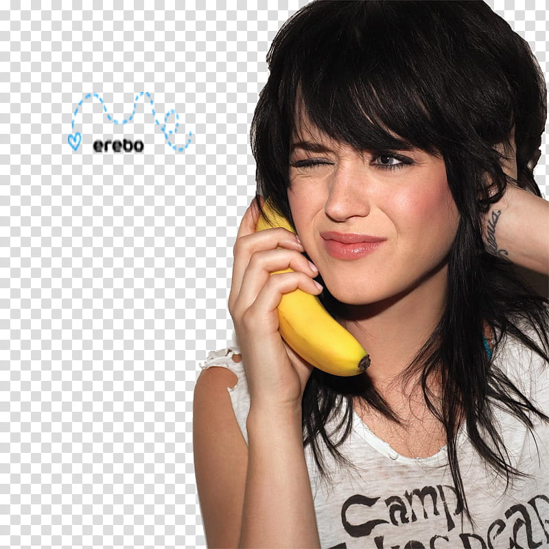 s of Katy Perry, woman holding yellow banana fruit transparent background PNG clipart