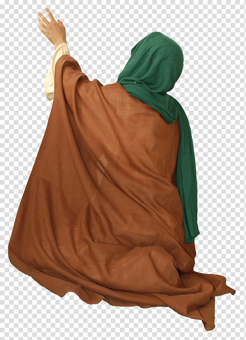 Arab old style clothes , person kneeling while praising transparent background PNG clipart
