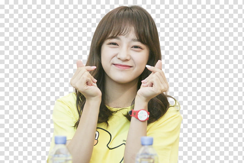 RENDER  S SEJEONG, smiling woman doing oppa gesture transparent background PNG clipart