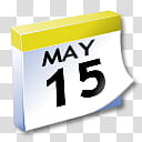 WinXP ICal, MAY  calendar icon transparent background PNG clipart