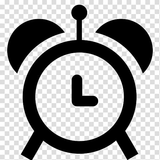Clock, Alarm Clocks, Pill Boxes Cases, Digital Clock, Alarm Device, Line, Symbol, Blackandwhite transparent background PNG clipart