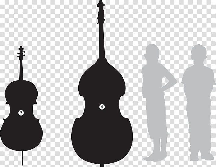 Drawing Of Family, Double Bass, Silhouette, Violin, Orchestra, Musical Instruments, String Instruments, Bass Guitar transparent background PNG clipart