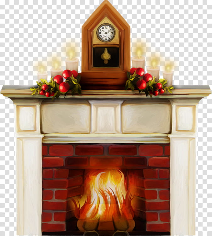 Christmas Tree, Santa Claus, Fireplace, Christmas Day, Christmas Decoration, Chimney, Christmas Santa Claus, Stove transparent background PNG clipart